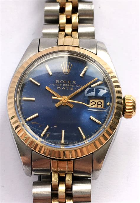 rolex silber blau damen|Rolex oyster damen.